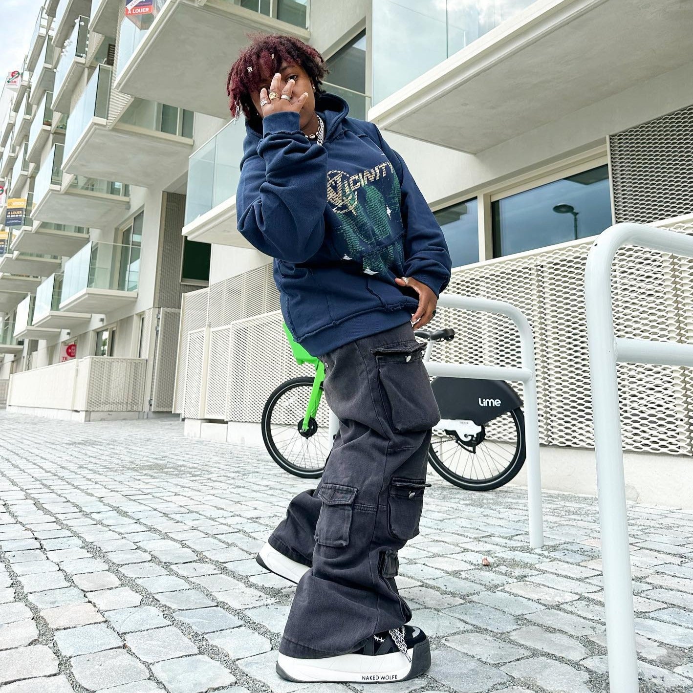 BAGGOUT Multi Pockets Baggy Cargo Jeans