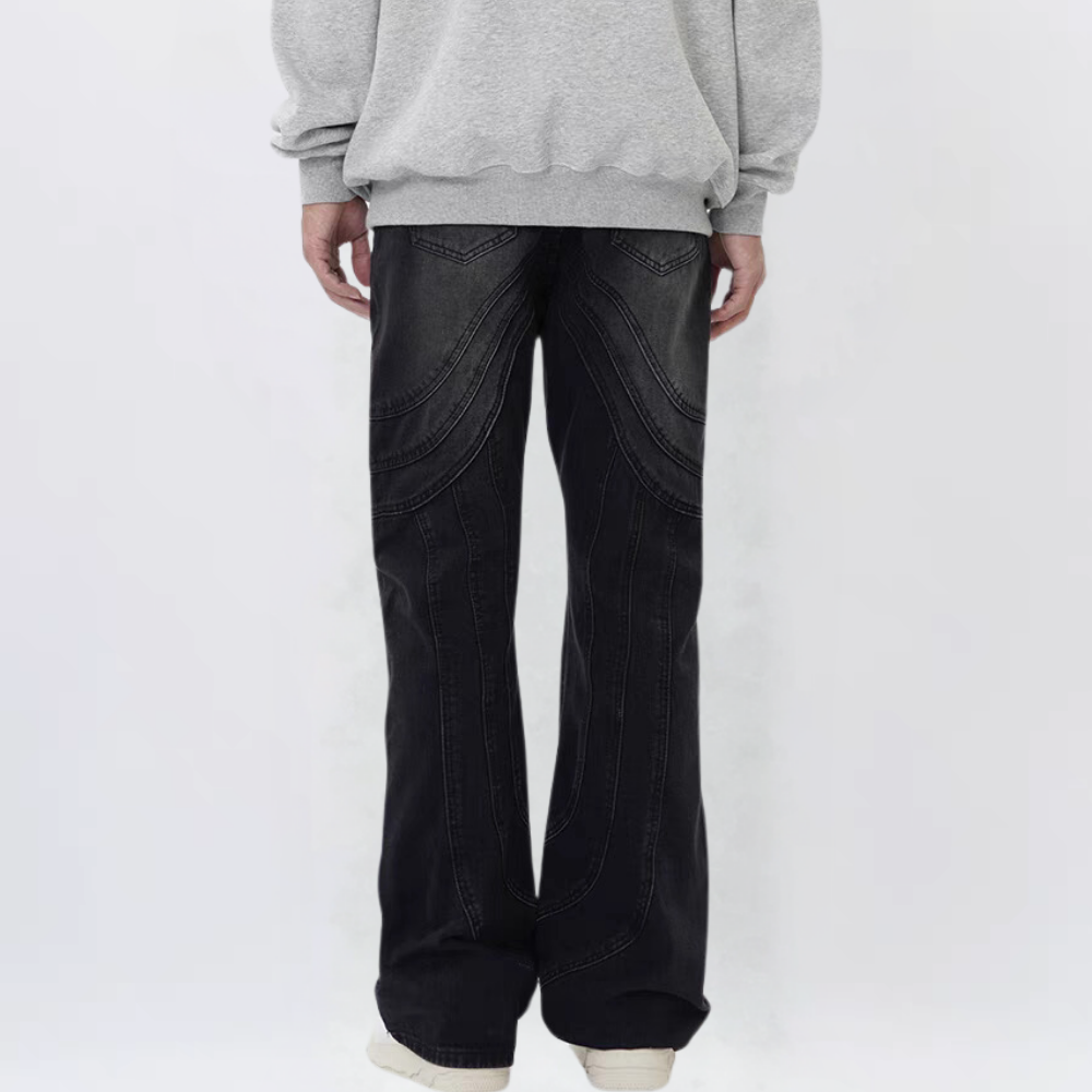 3D Cut Ink Splash Jeans