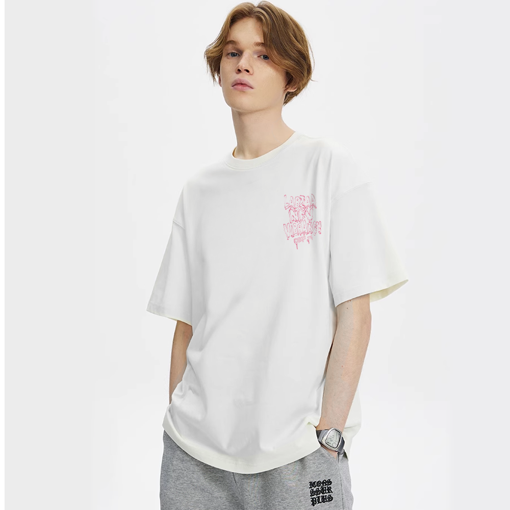 3D Letters Print T-shirt