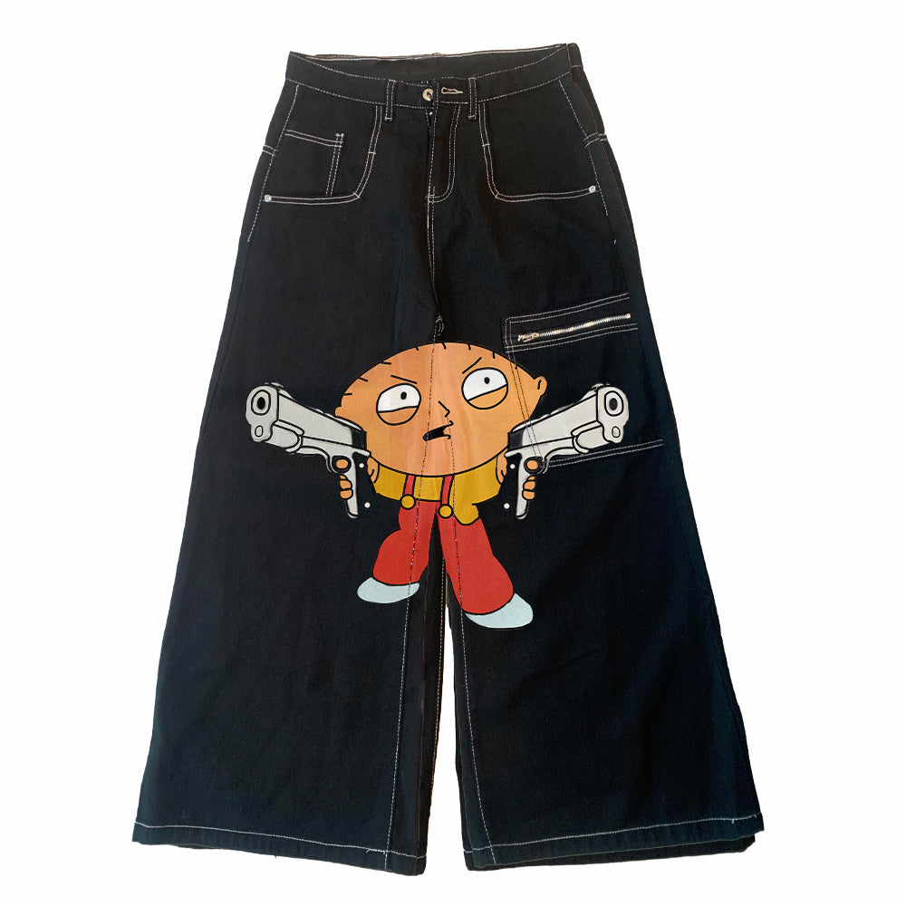 Baggout Anime Wide-Leg Jeans