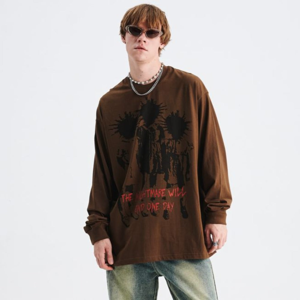 "The Nightmare Will End" Print Sweatshirt