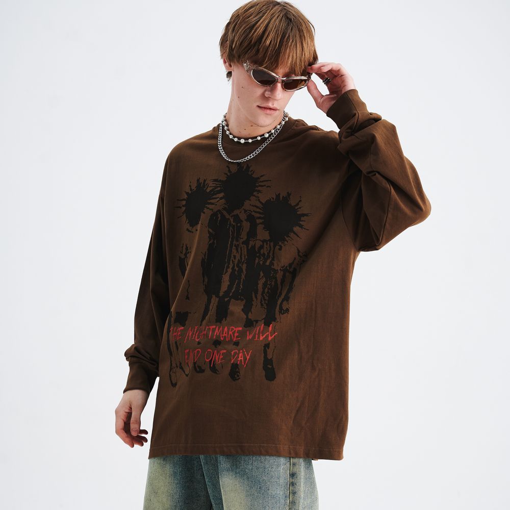 "The Nightmare Will End" Print Sweatshirt