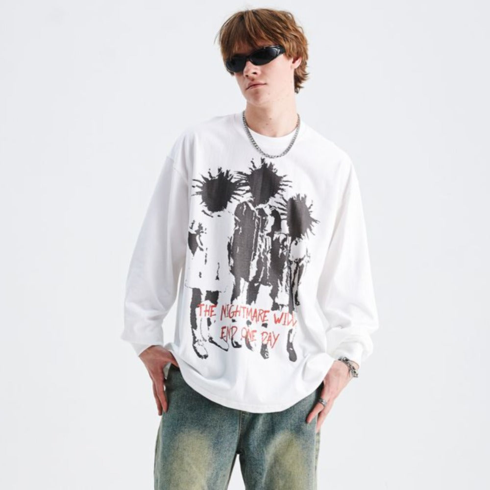 "The Nightmare Will End" Print Sweatshirt