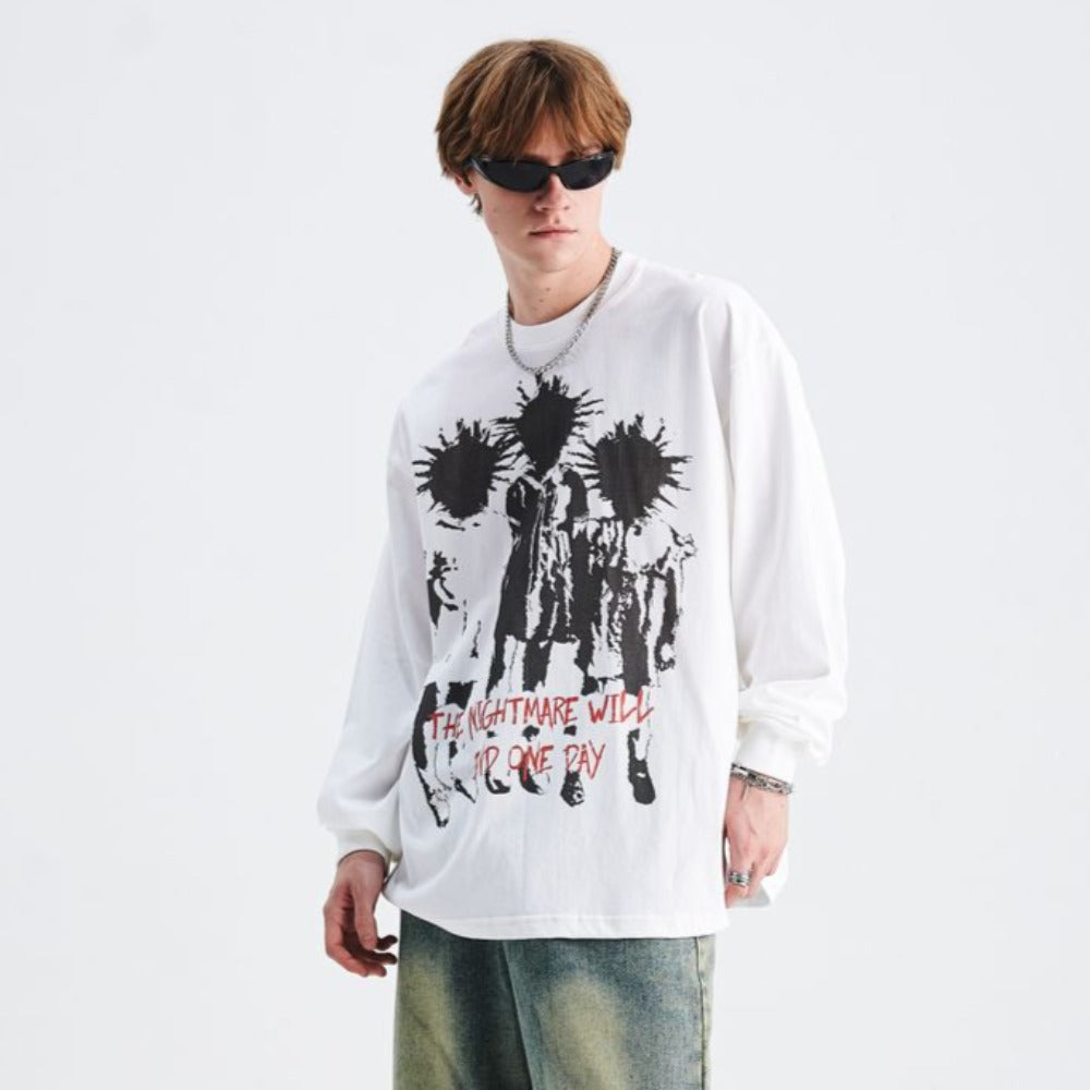 "The Nightmare Will End" Print Sweatshirt