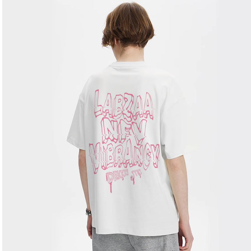 3D Letters Print T-shirt