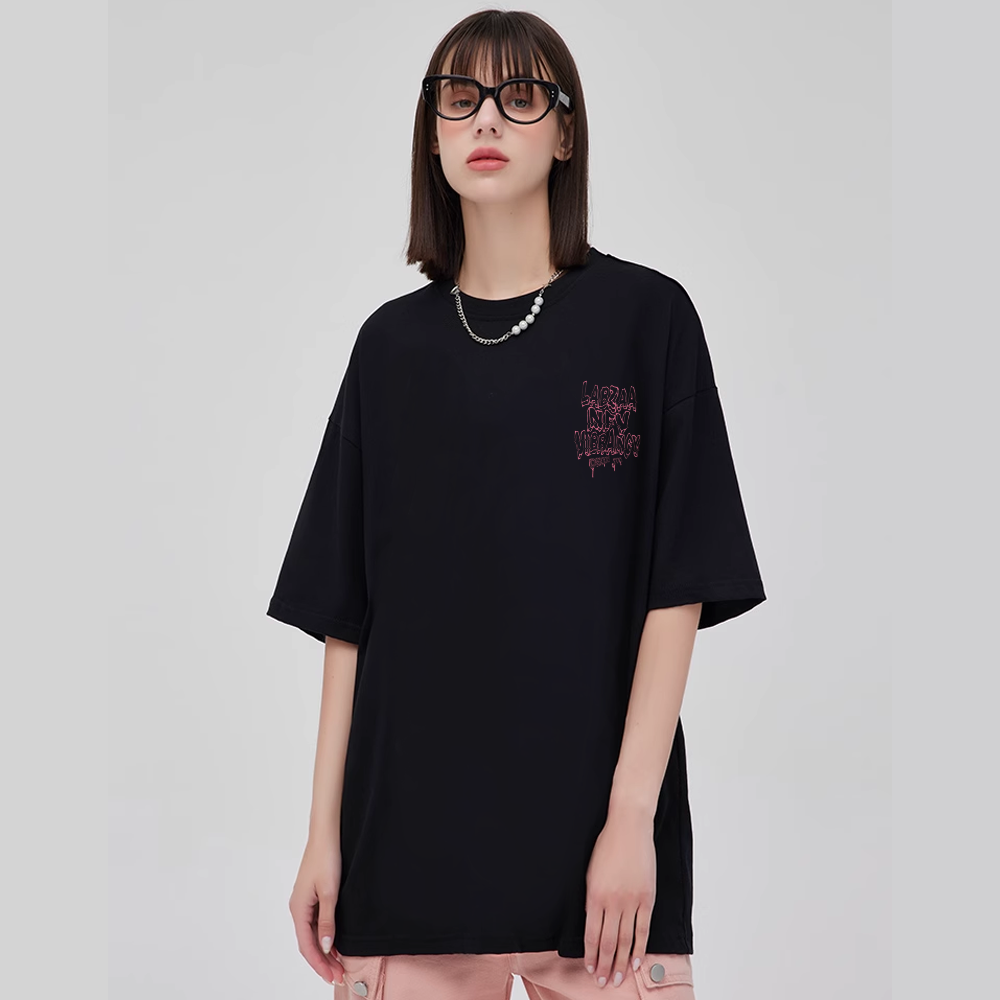 3D Letters Print T-shirt