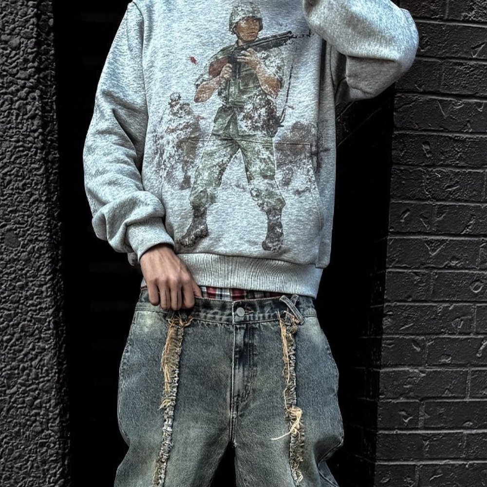 ART IN WAR Ghost in the Field – Soldier Fade Hoodie