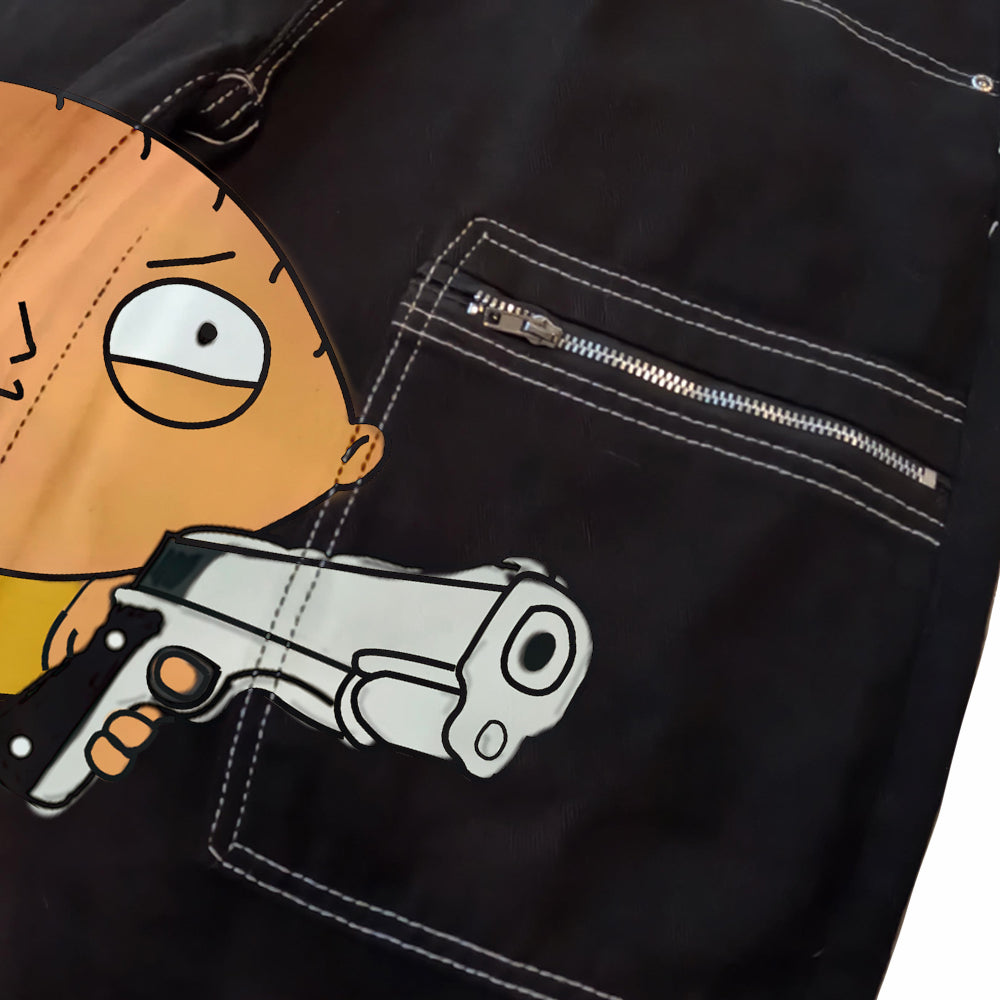 Baggout Anime Wide-Leg Jeans