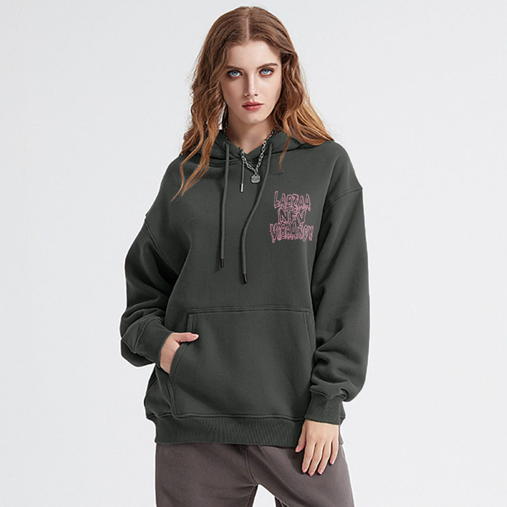 3D Letters Print Hoodie