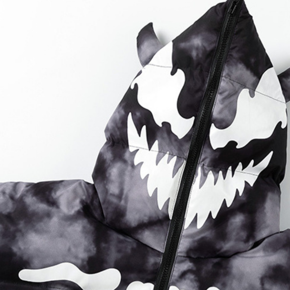 3D Skeleton Devil Horn Belt Bag Coat