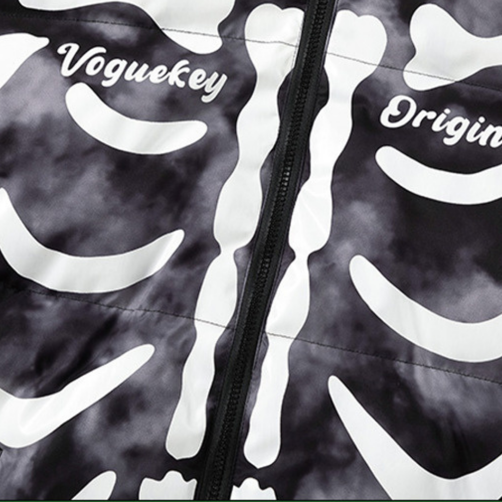 3D Skeleton Devil Horn Belt Bag Coat