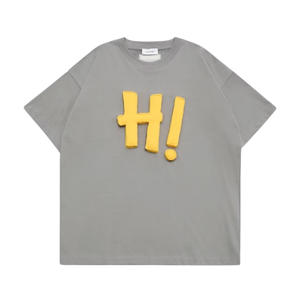 3D Letter Stuffed T-Shirt