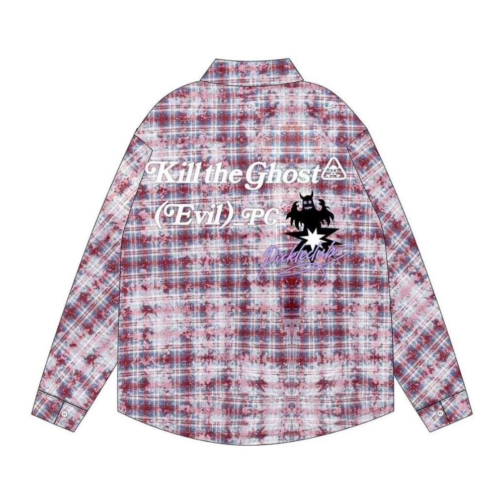 3D Devil Letters Embroidered Shirt