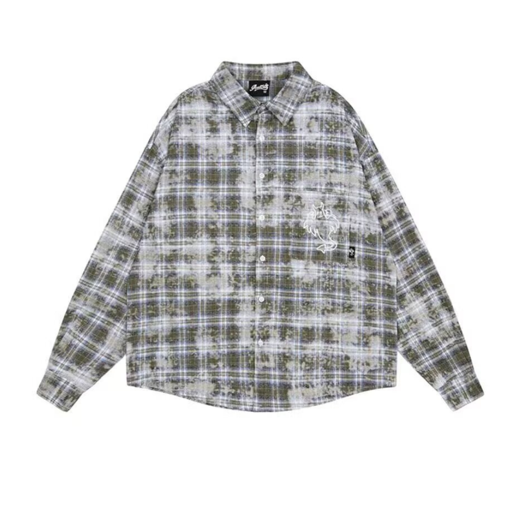 3D Devil Letters Embroidered Shirt