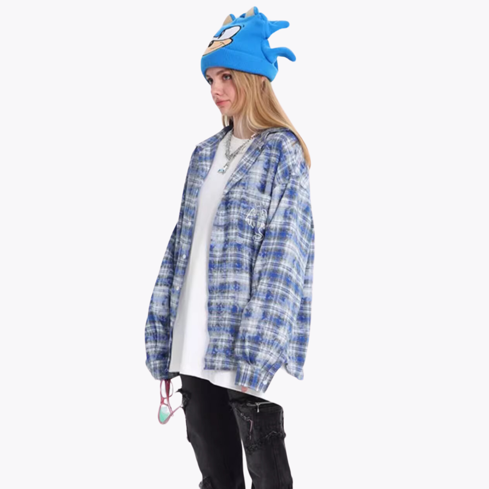 3D Devil Letters Embroidered Shirt