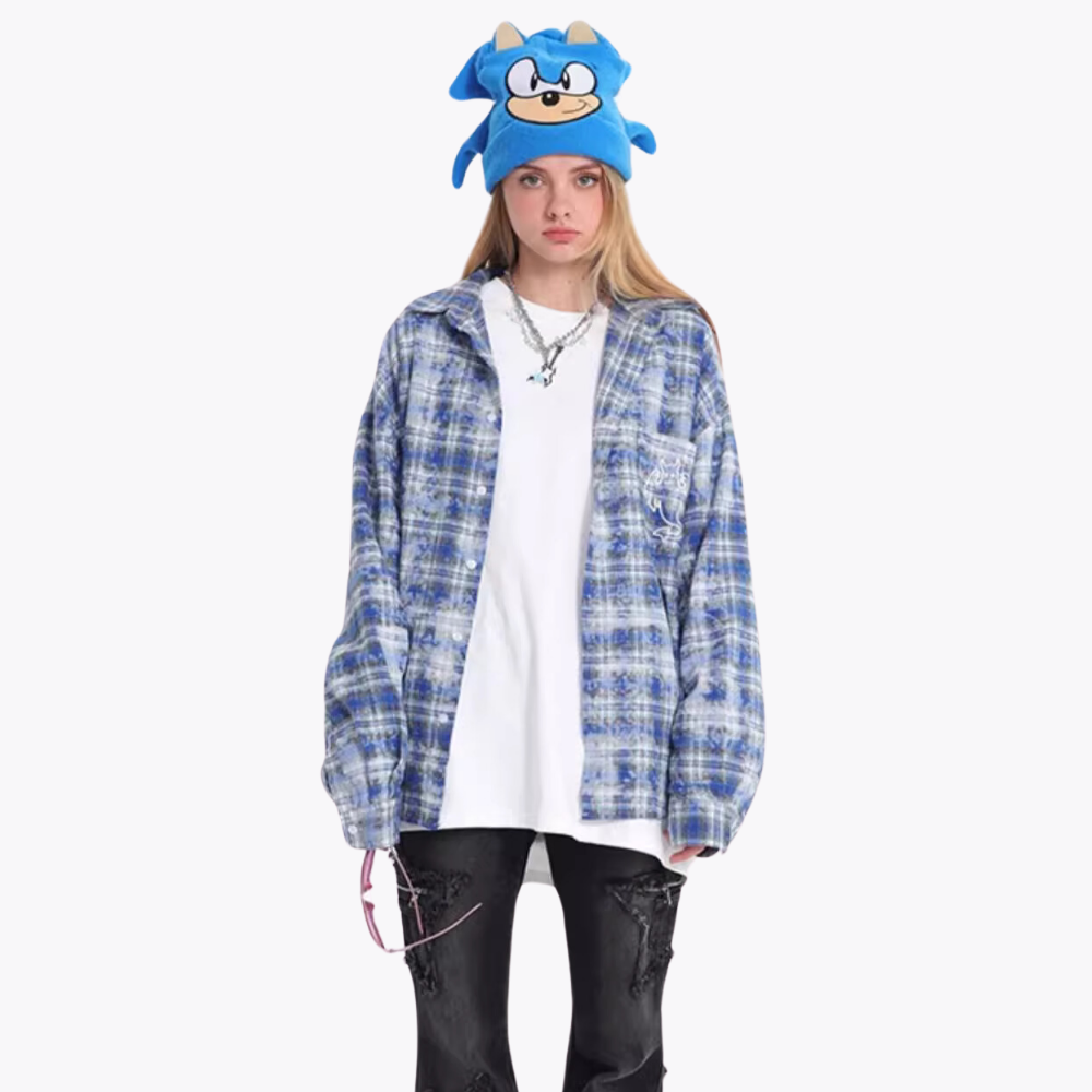 3D Devil Letters Embroidered Shirt