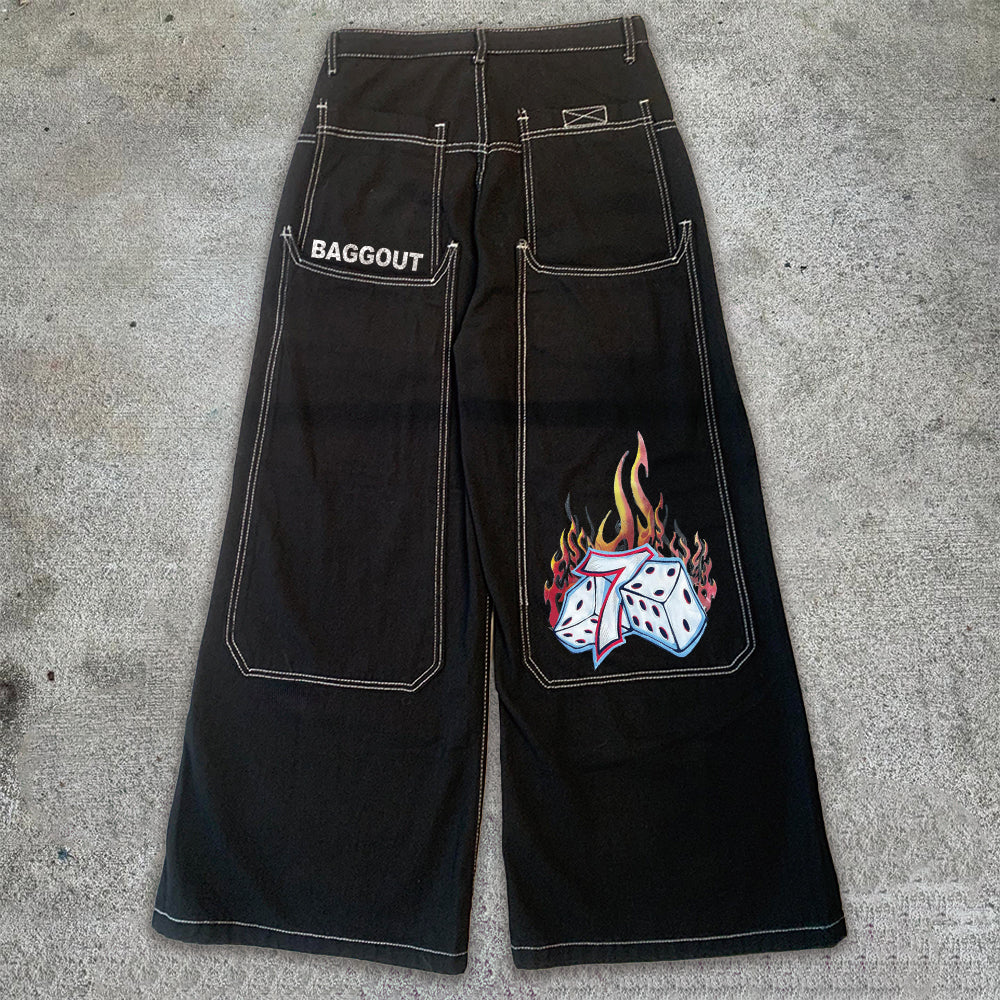 BAGGOUT Dice Flame Jeans