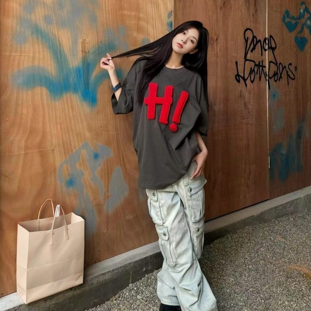 3D Letter Stuffed T-Shirt