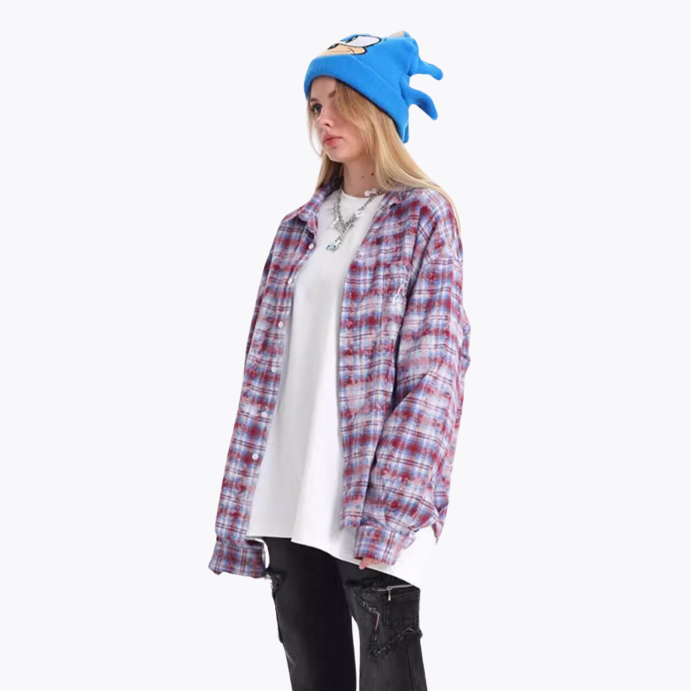 3D Devil Letters Embroidered Shirt