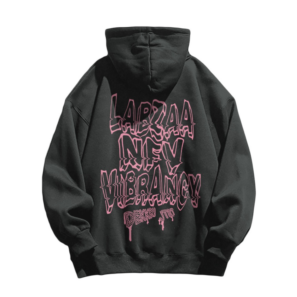 3D Letters Print Hoodie