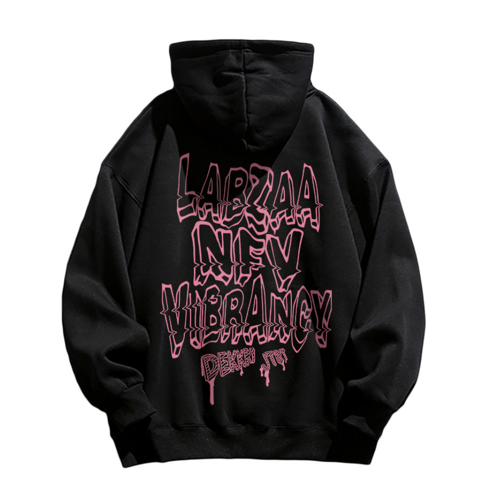 3D Letters Print Hoodie