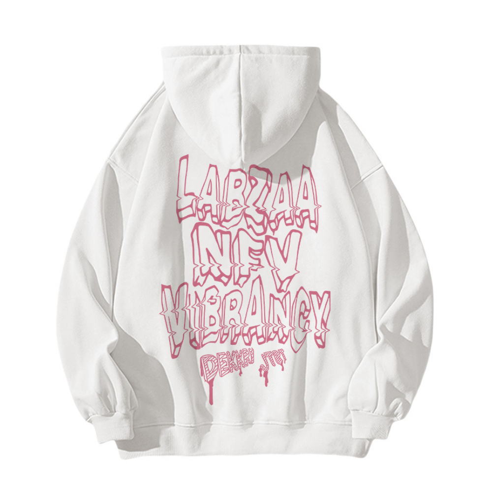 3D Letters Print Hoodie
