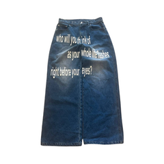 Unseen Echoes Flash Before Your Eyes Denim jeans