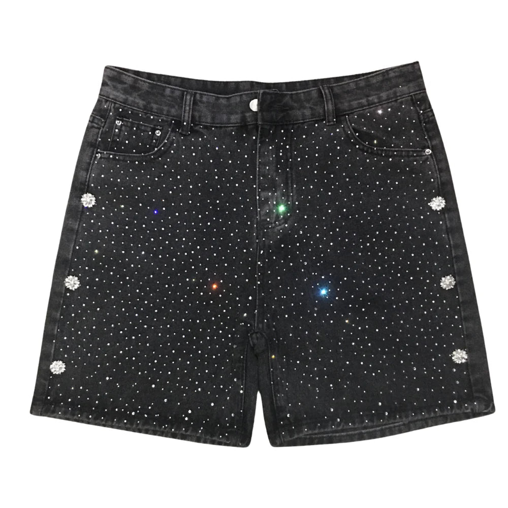 LoopStone Galaxy Dust® Crystal Denim Shorts Jeans
