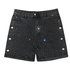 LoopStone Galaxy Dust® Crystal Denim Shorts Jeans