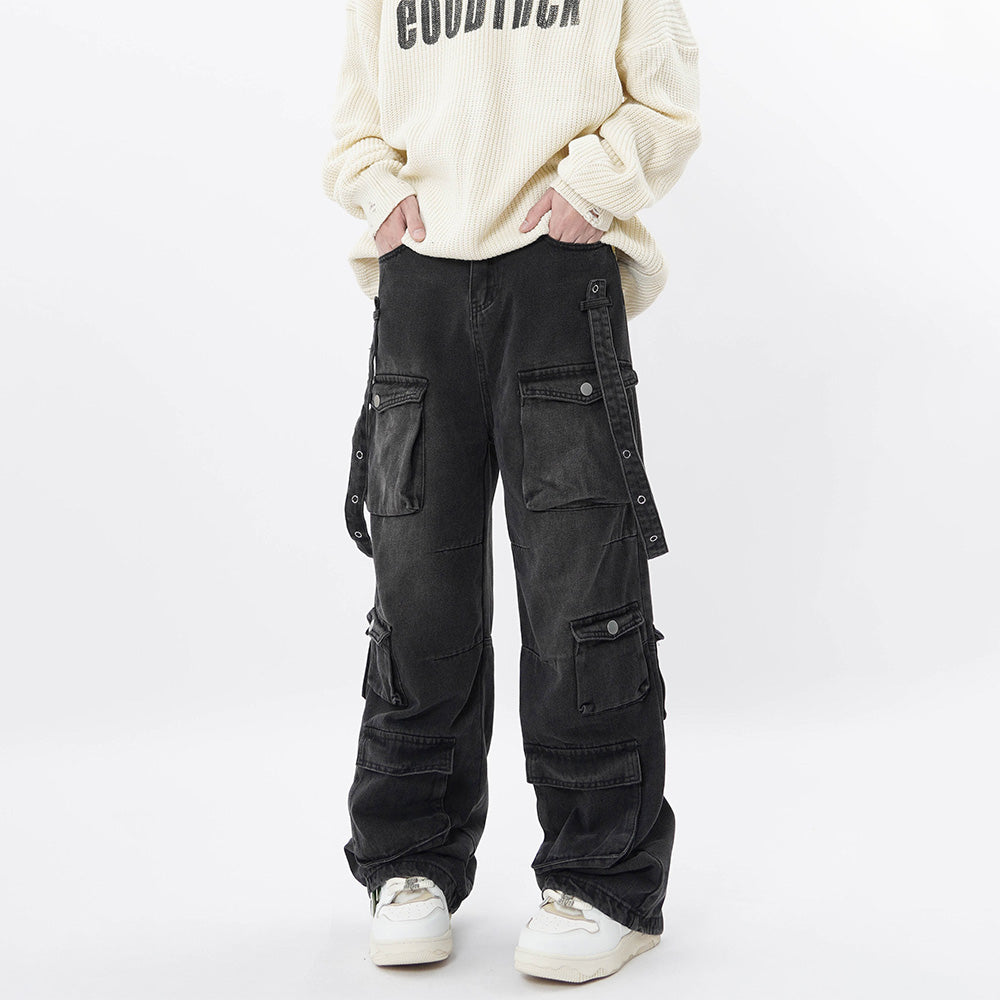 BAGGOUT Multi Pockets Baggy Cargo Jeans
