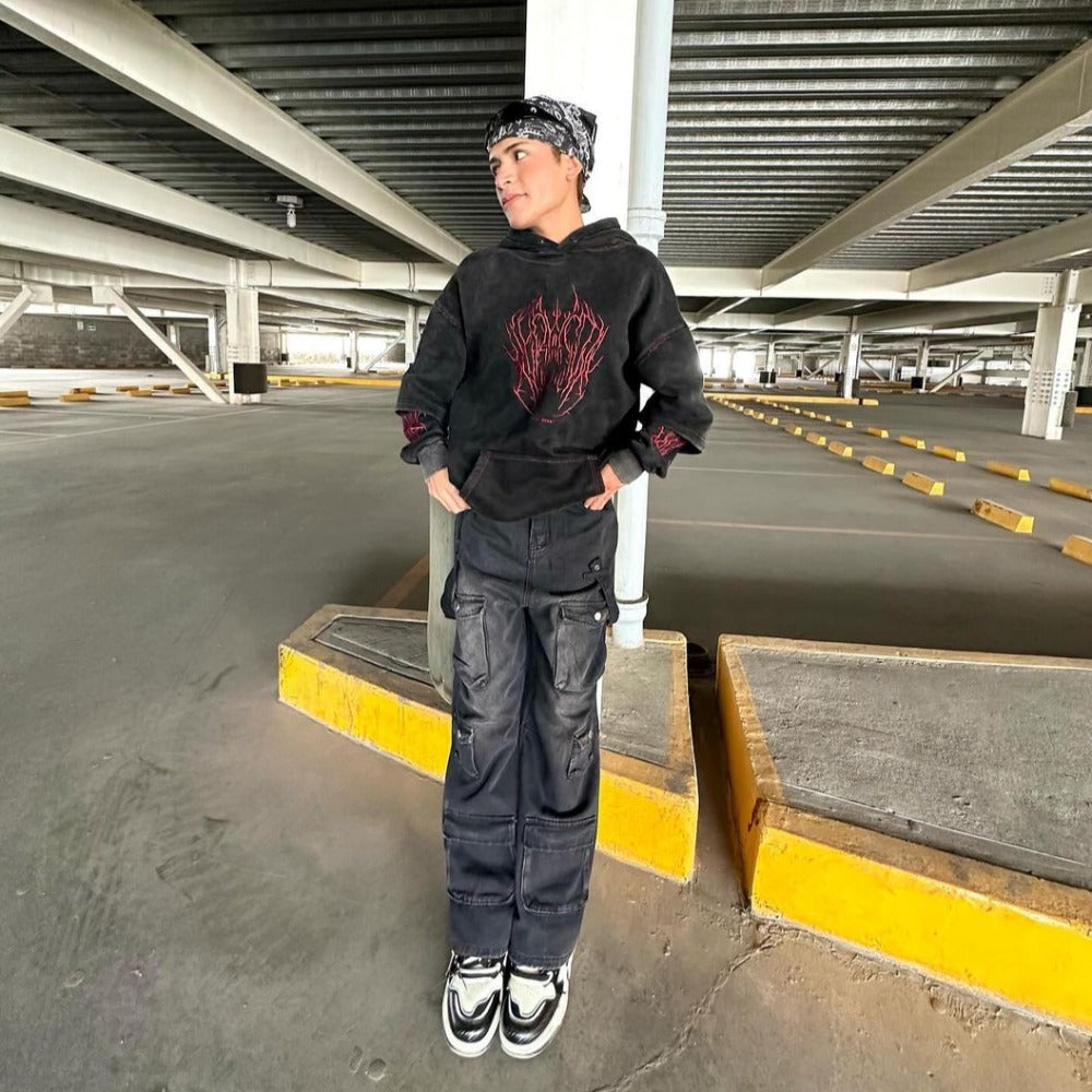 BAGGOUT Multi Pockets Baggy Cargo Jeans