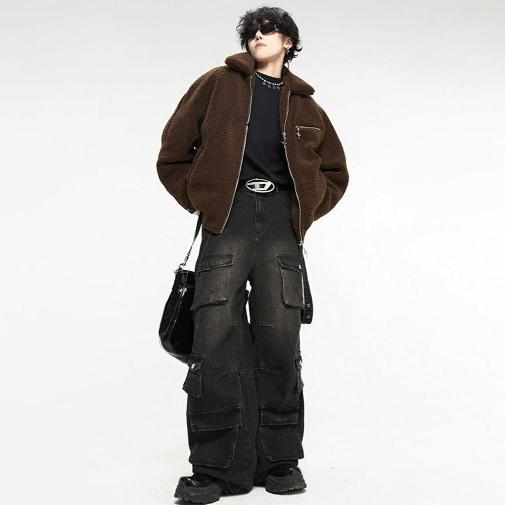 BAGGOUT Multi Pockets Baggy Cargo Jeans