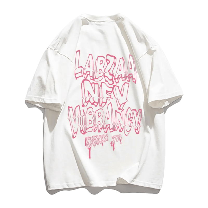 3D Letters Print T-shirt