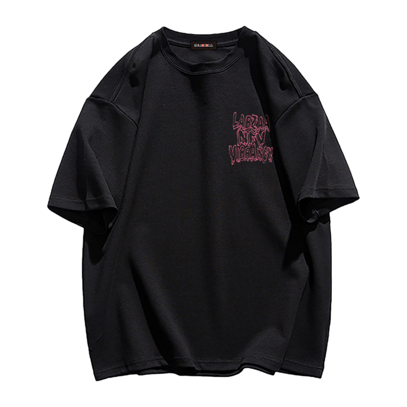 3D Letters Print T-shirt