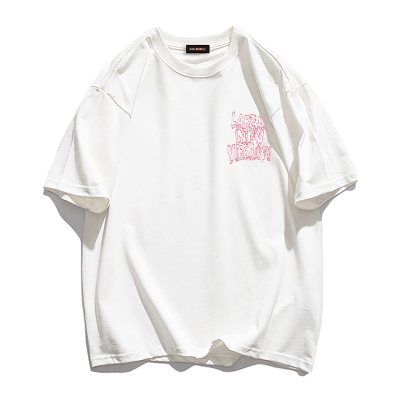 3D Letters Print T-shirt