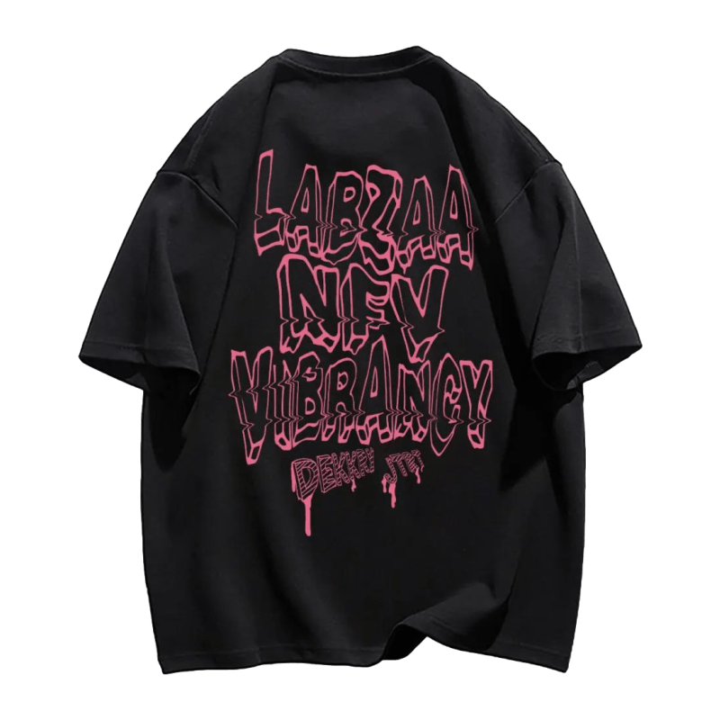 3D Letters Print T-shirt