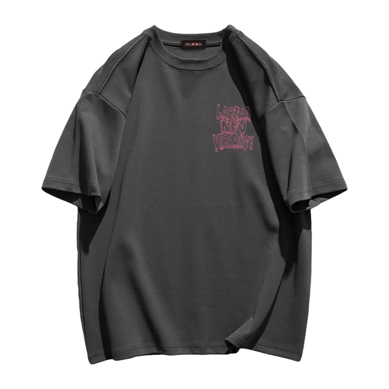 3D Letters Print T-shirt